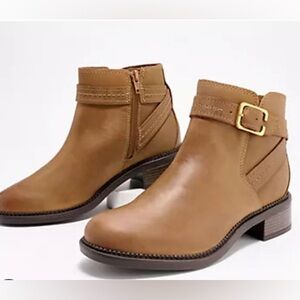 Clarks Women’s Maye Strap Ankle Boot
Dark Tan Leather